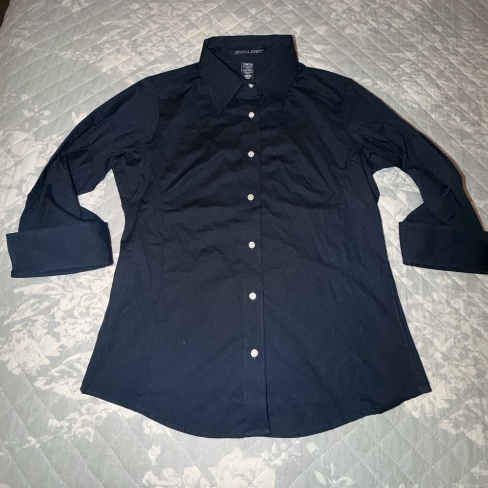 Classic Navy Button-Down Shirt